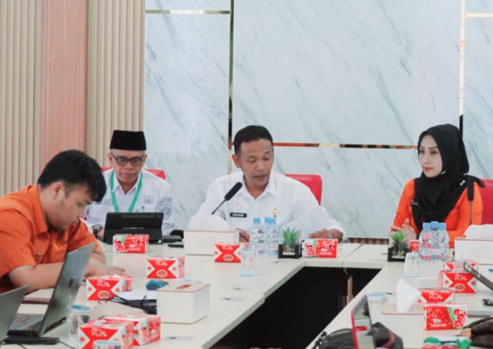 Plh. Sekda Pasaman, Roichard saat Agenda pembinaan EPSS bersama BPS